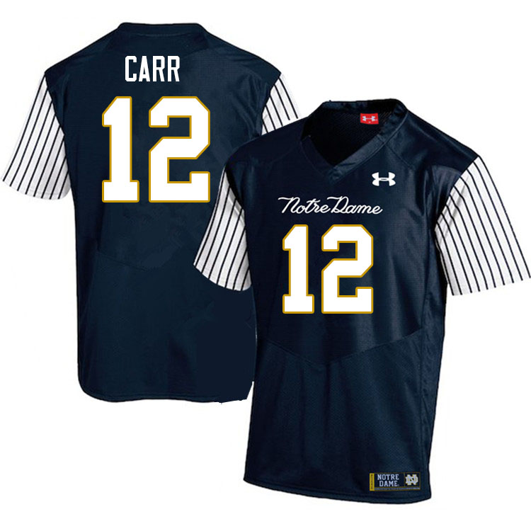 Men #12 CJ Carr Notre Dame Fighting Irish College Football Jerseys Stitched-Alternate